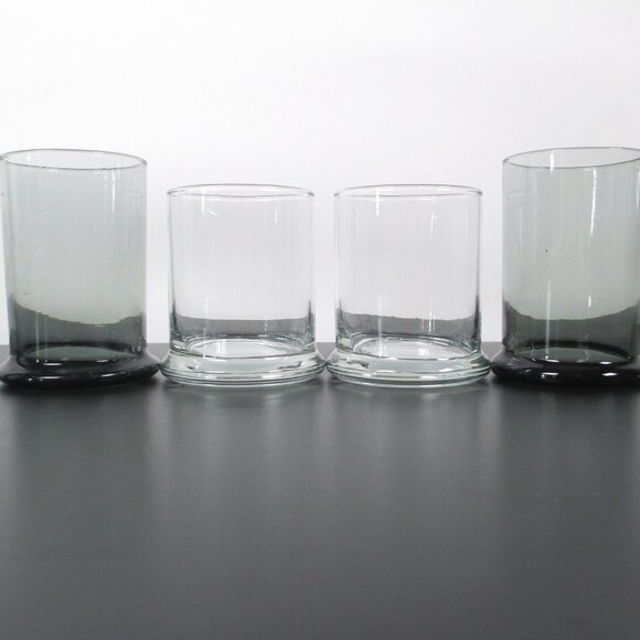 BUNDLE OF 4 HEAVY GLASS CANDLE HOLDERS - Picture 4 of 11